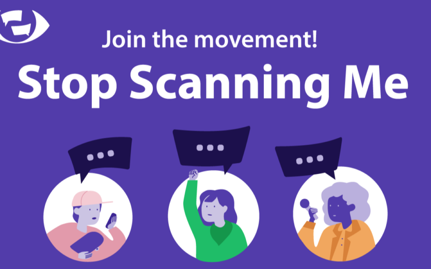 join the movement - stop scanning me