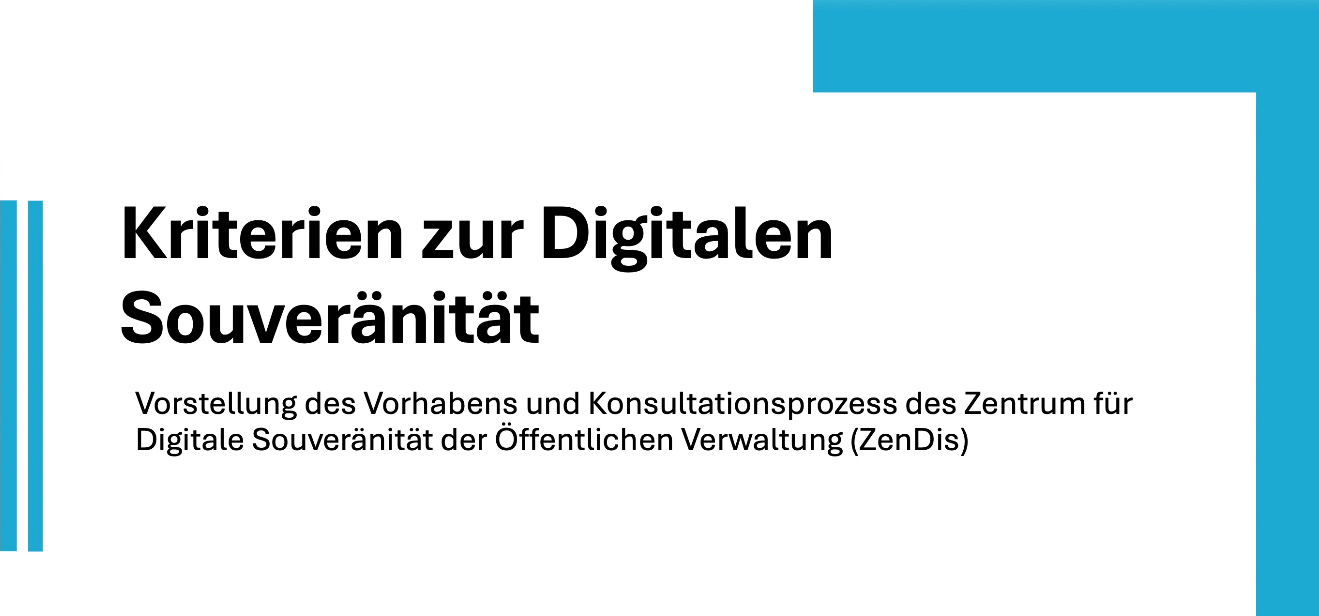 Konsultationsprozess zu Souveränitätskriterien